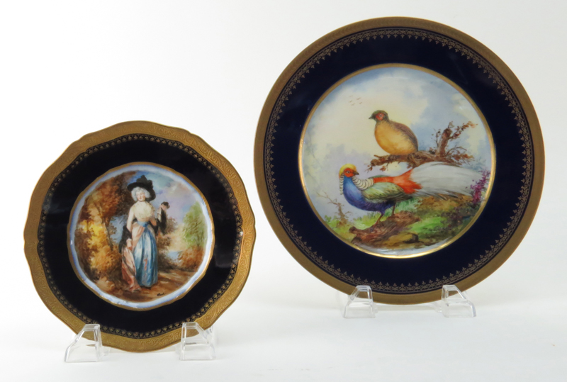Grouping of Five (5) Theodore Haviland Limoges Bazar Colon Porcelain Cabinet Plates
