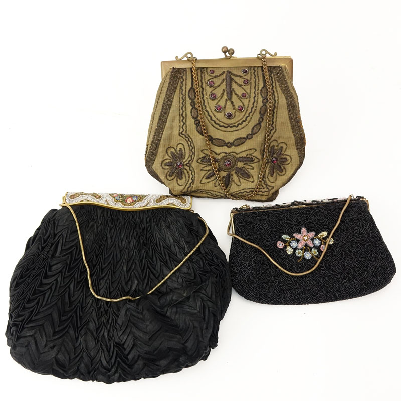 Grouping of Three (3) Antique or Vintage Ladies' Purses