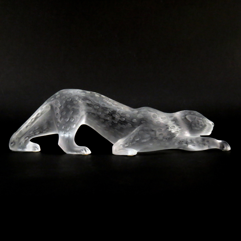 Lalique, France Frosted and Clear Glass Panther