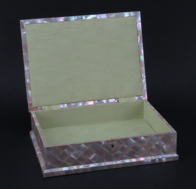 19/20th Century Mother of Pearl and Abalone Jewelry Box