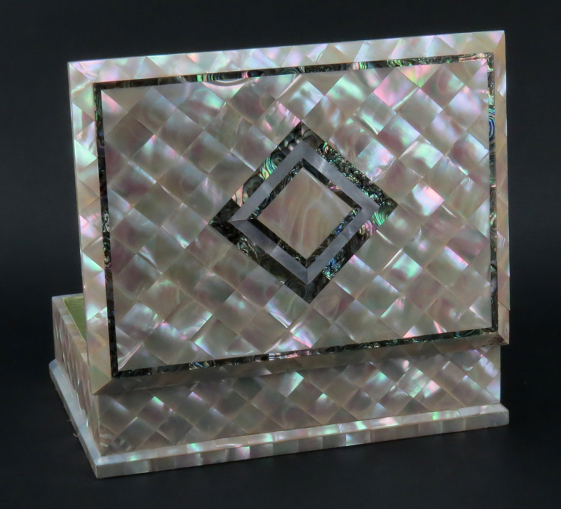 19/20th Century Mother of Pearl and Abalone Jewelry Box