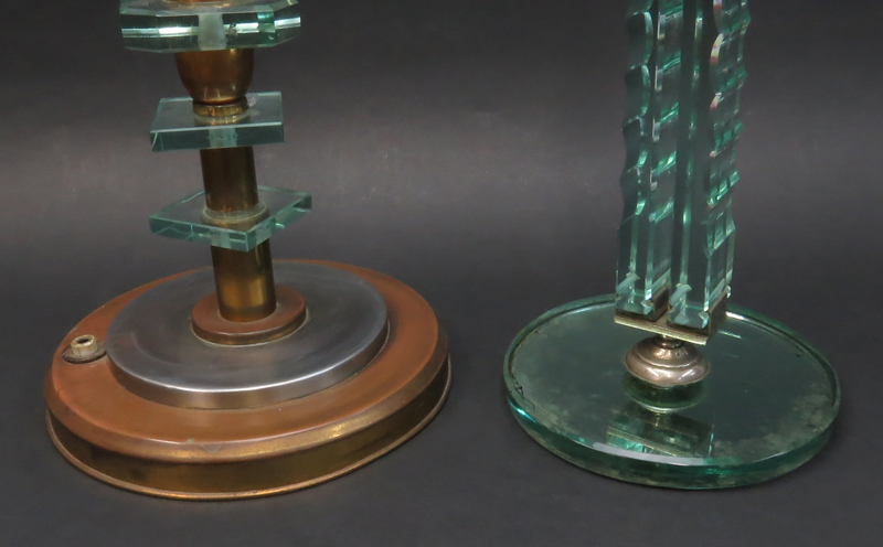 Grouping of Two (2) 20th Century French Style Art Deco Lamps