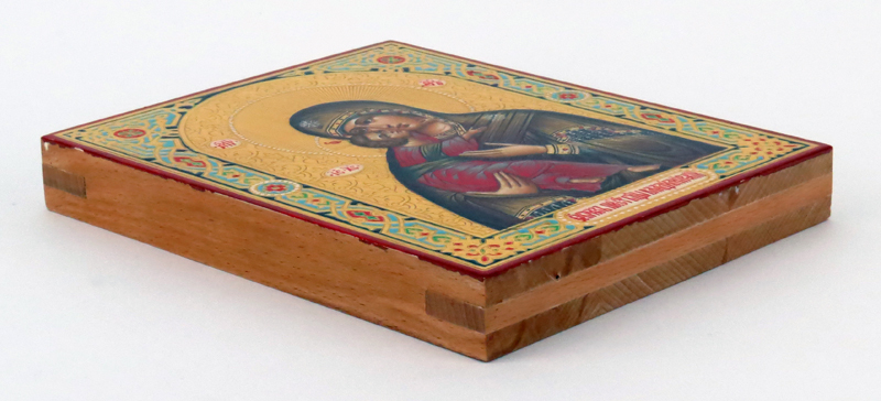 Modern Russian Icon On Wood
