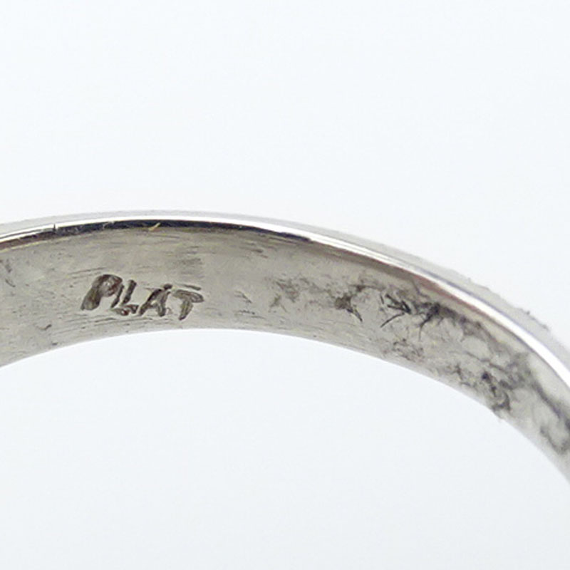 6.77 Carat Oval Cut Natural Unheated Sapphire, Diamond and Platinum Ring. 