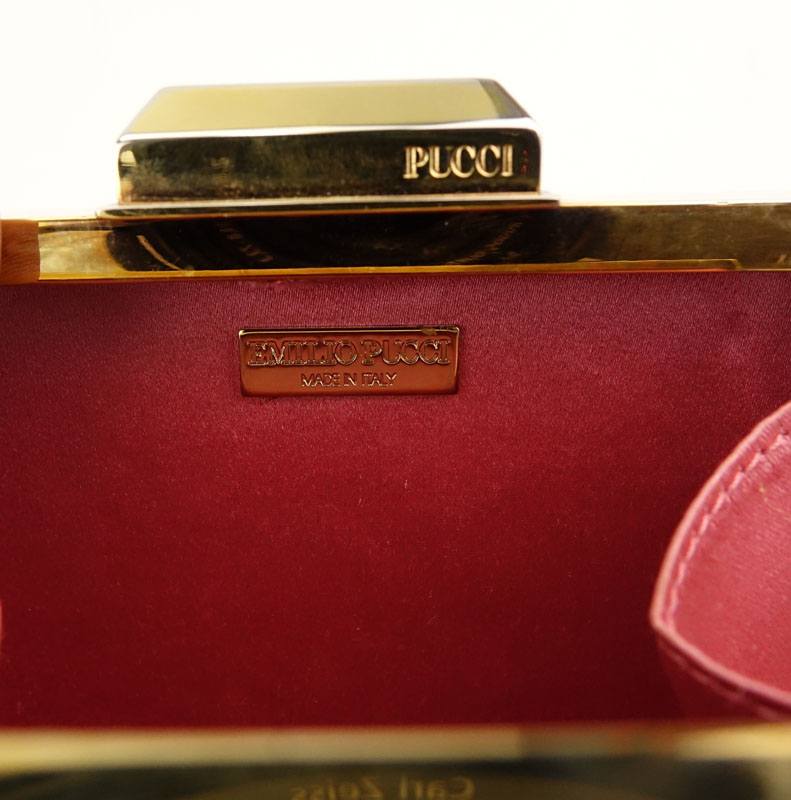 Pucci Enameled Square "Compact" Evening Clutch