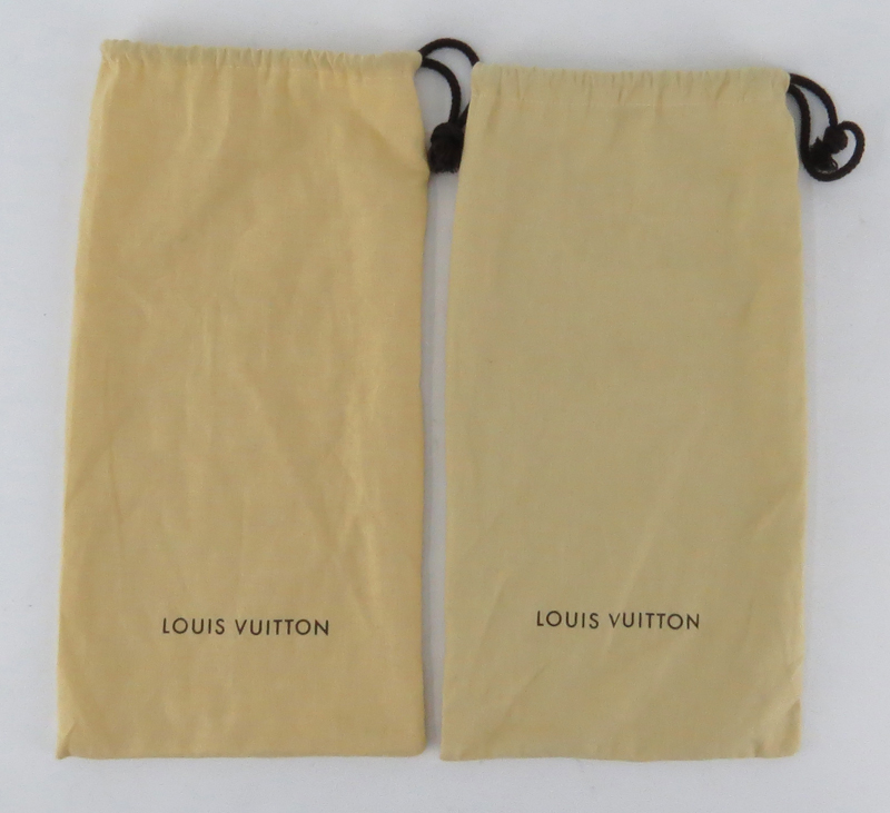 Pair Louis Vuitton Purple and Gold Ballerina Flats
