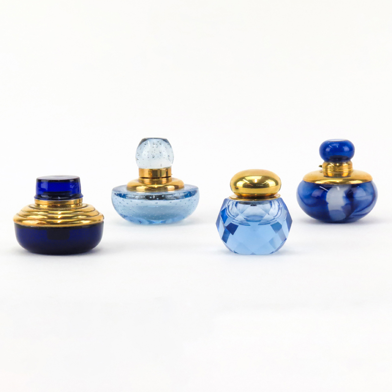 Collection of Four (4) Paperweight-Form Inkwells