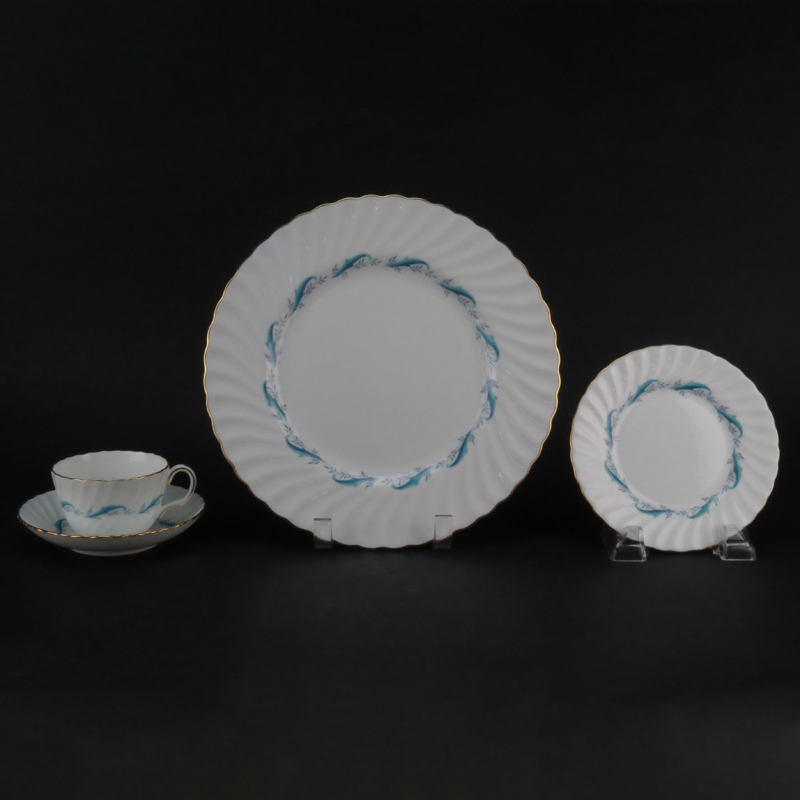 Seventy Five (75) Piece Minton "Downing" Porcelain Dinnerware