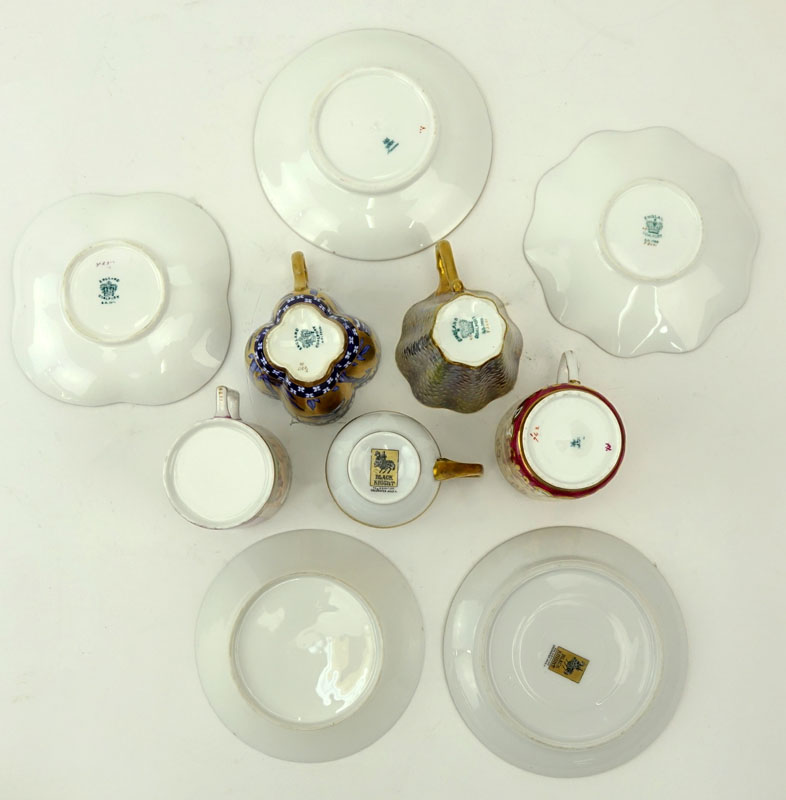 Grouping of Five (5) Vintage Porcelain Demitasse Tea Cups and Saucers