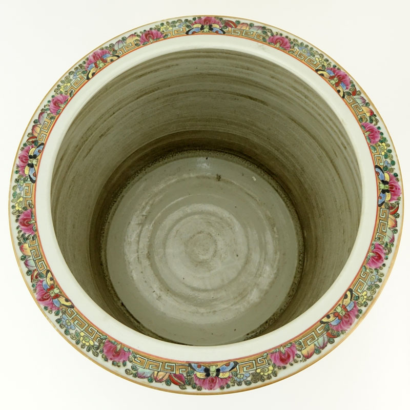 Later 20th Century Chinese Hand painted Porcelain Jardinière