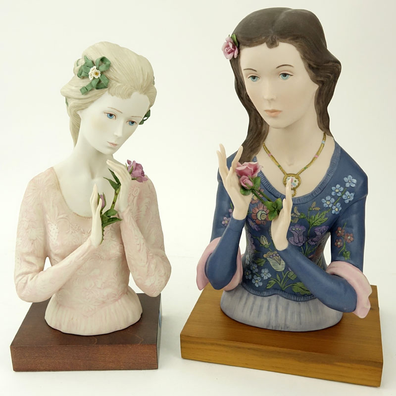 Grouping of Two (2) Polychrome Porcelain Figurines