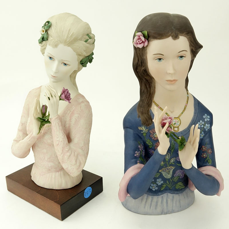 Grouping of Two (2) Polychrome Porcelain Figurines