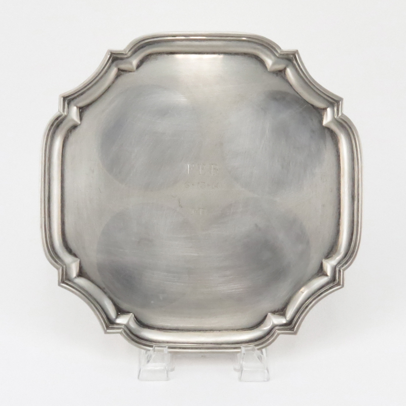 Tiffany and Co Sterling Silver Cut Corner Tray