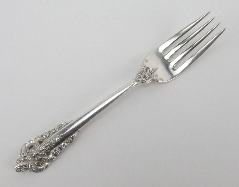 Eleven (11) Wallace Grand Baroque Sterling Silver Salad Fork