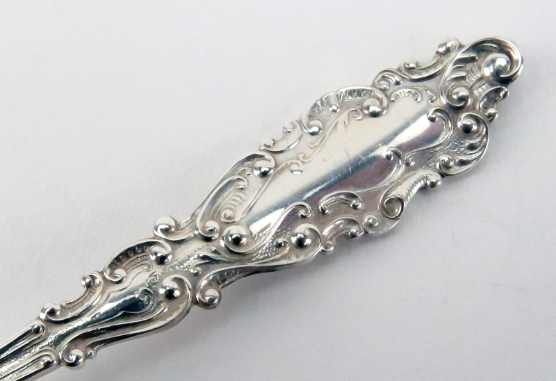 Twelve (12) Wallace Grand Baroque Sterling Silver Youth Five O'clock Spoons