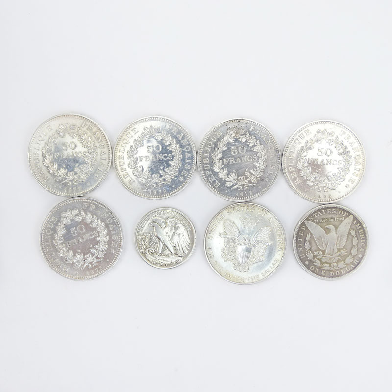 Lot of Eight (8) Silver Coins