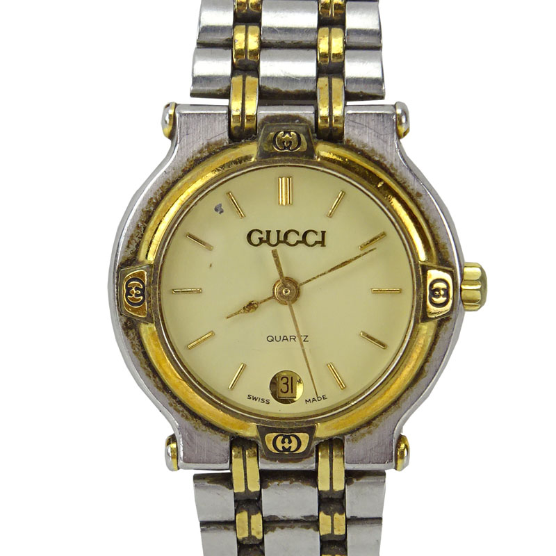 Lady's Gucci Two Tone Stainless Steel Watch with Quartz Movement