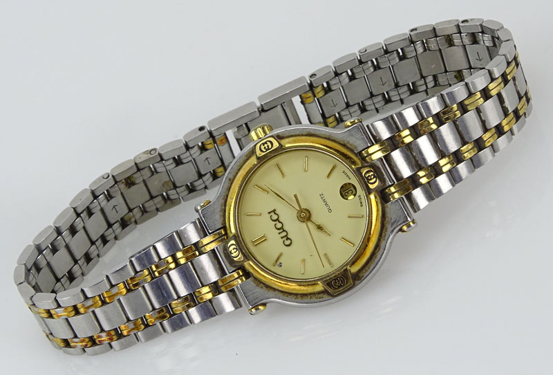Lady's Gucci Two Tone Stainless Steel Watch with Quartz Movement
