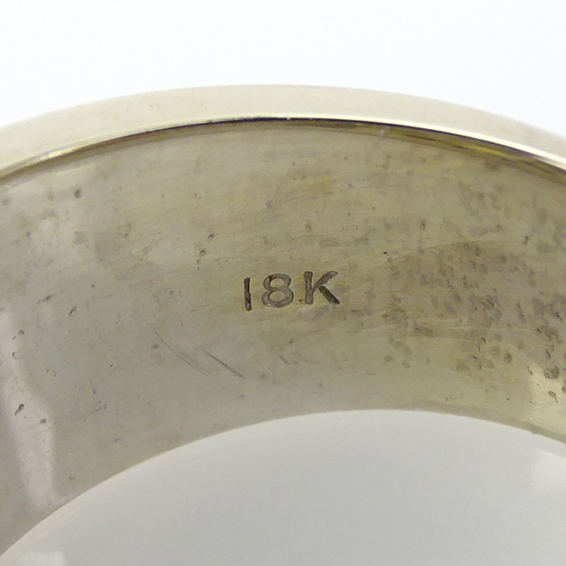 3.30 Carat Invisible Set Diamond and 18 Karat White Gold Ring