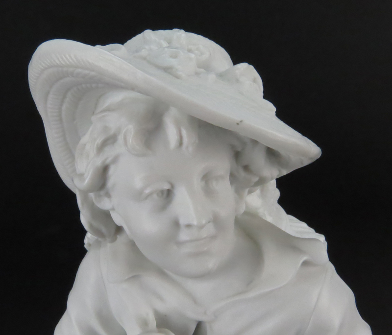 19/20th Century Chelsea Bisque Porcelain Young Male Figurine
