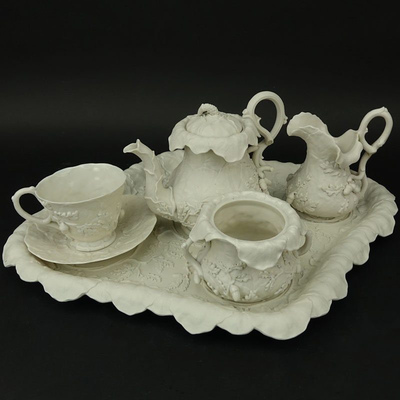 Antique Bisque Partial Tea Set