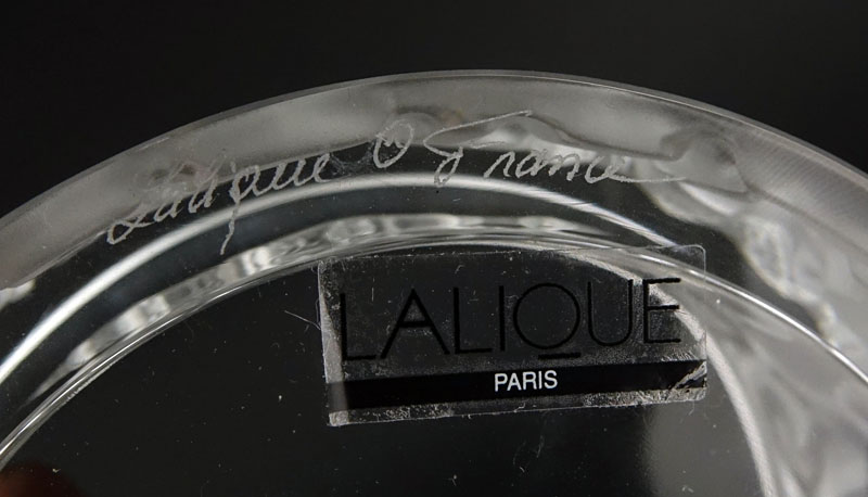 Lalique "Les Enphants" Frosted Crystal Powder Box