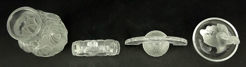 Grouping of Four (4) Lalique Crystal Tableware