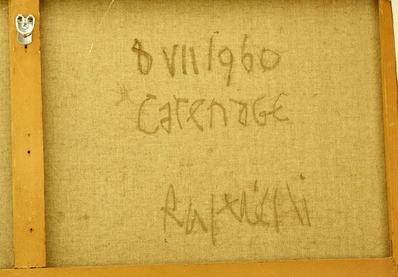 Mid-Century Oil On Canvas. Signed Raffaelli. Titled "Carenage"