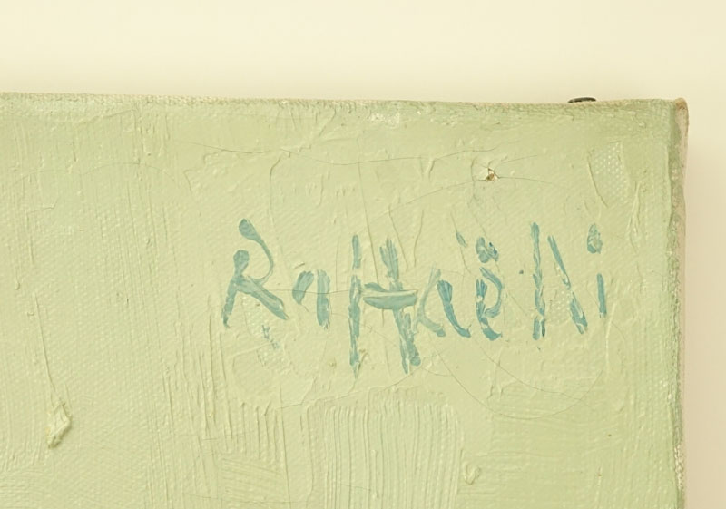 Mid-Century Oil On Canvas. Signed Raffaelli. Titled "Beltes a la pomme"
