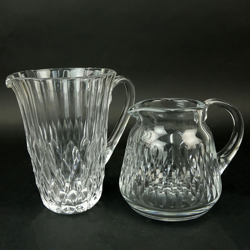 Two French Crystal Pitchers
