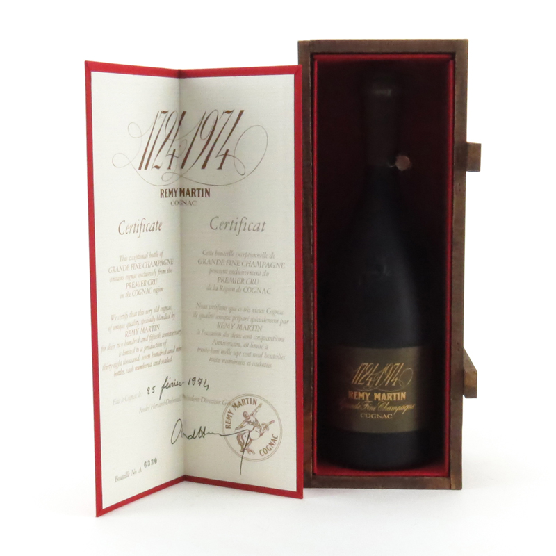 Remy Martin 250th Anniversary (1724-1974) Cognac Bottle in Original Crate Presentation Box