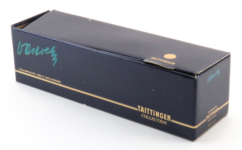 Circa 1978 Taittinger Collection Victor Vasarely Champagne Bottle in Original Box