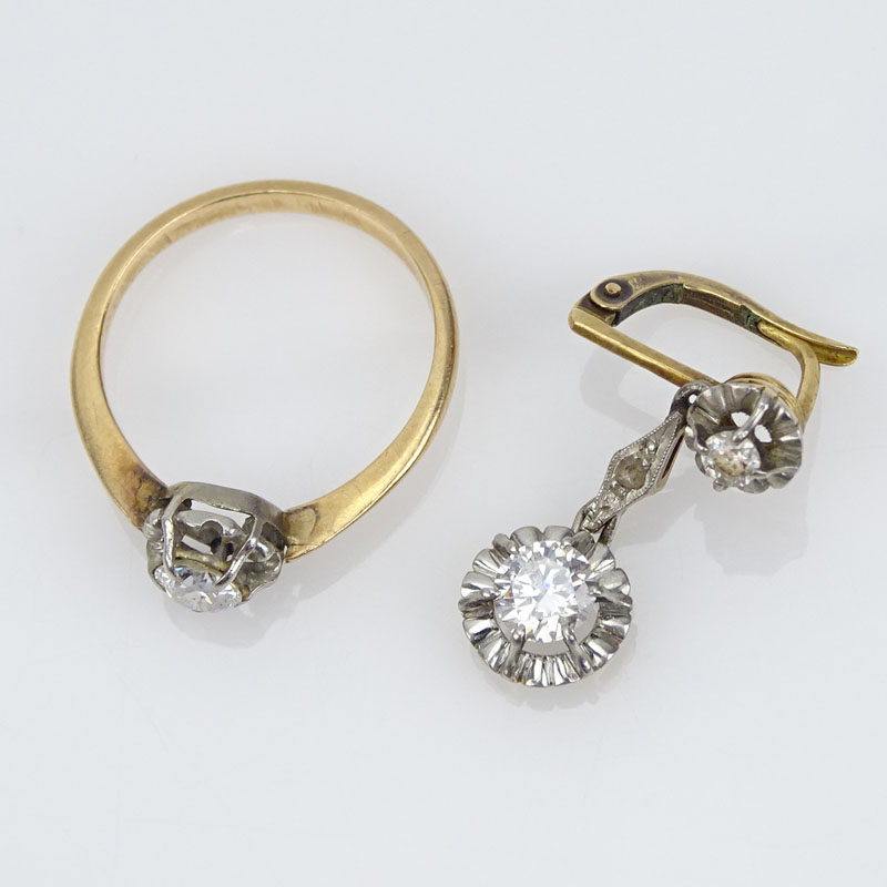.45 Carat Round Brilliant Cut Diamond and 14 Karat Yellow Gold Ring