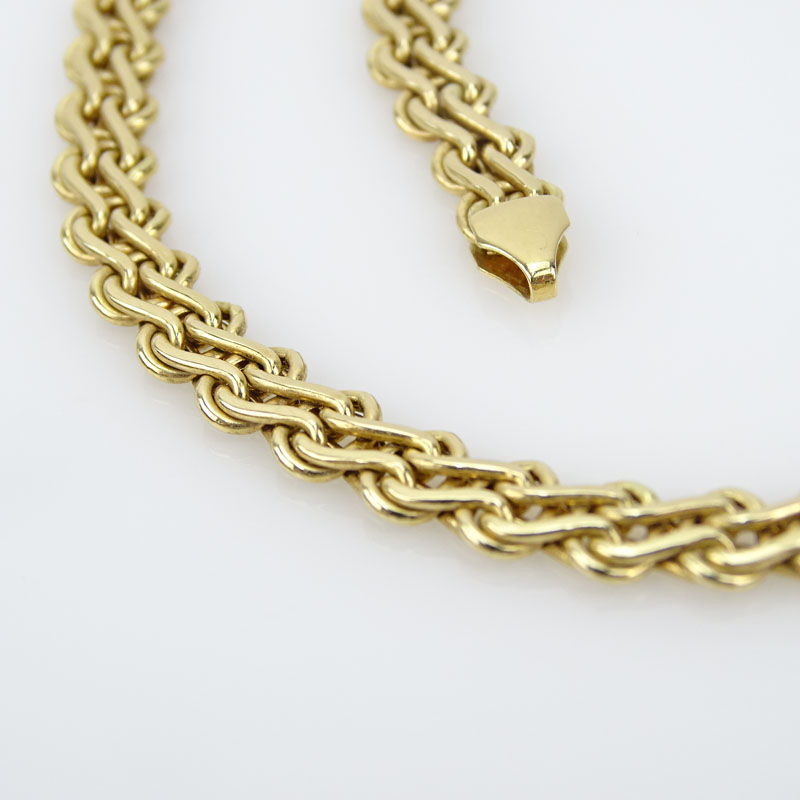 Italian 14 Karat Yellow Gold Link Necklace | Kodner Auctions