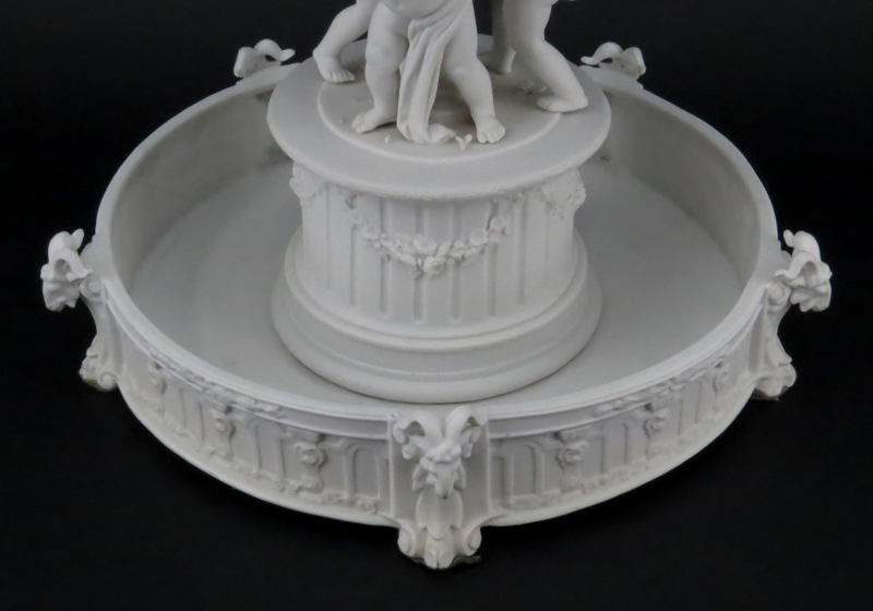 19/20th Century Sevres Style Bisque Porcelain Centerpiece