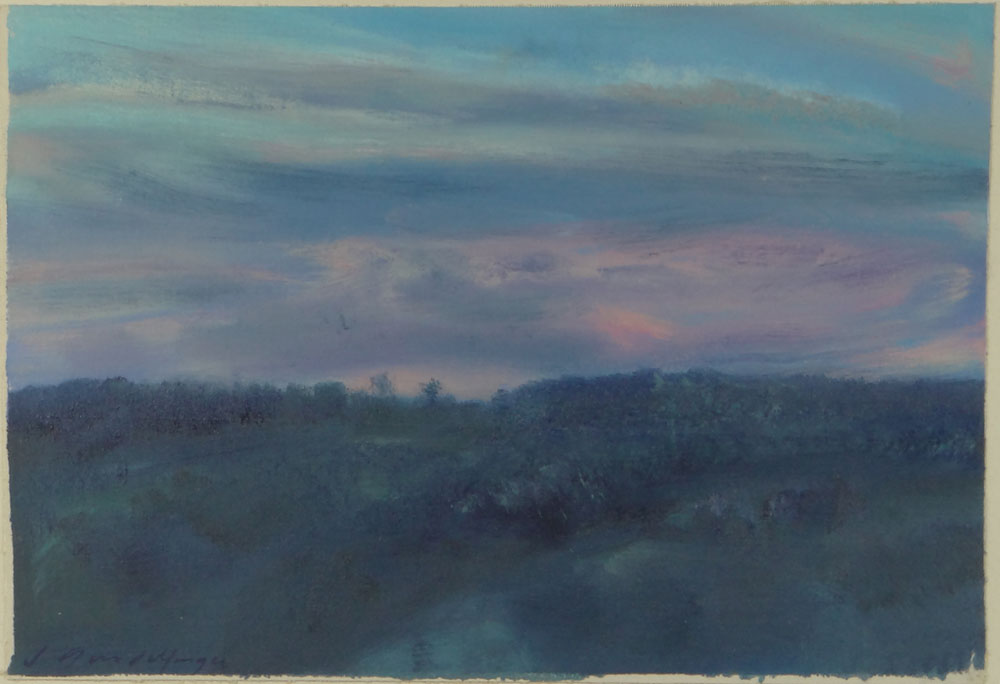 John Gundelfinger, American (born 1937) 1977 Oil on Canvas laid on Canvas "Landscape"