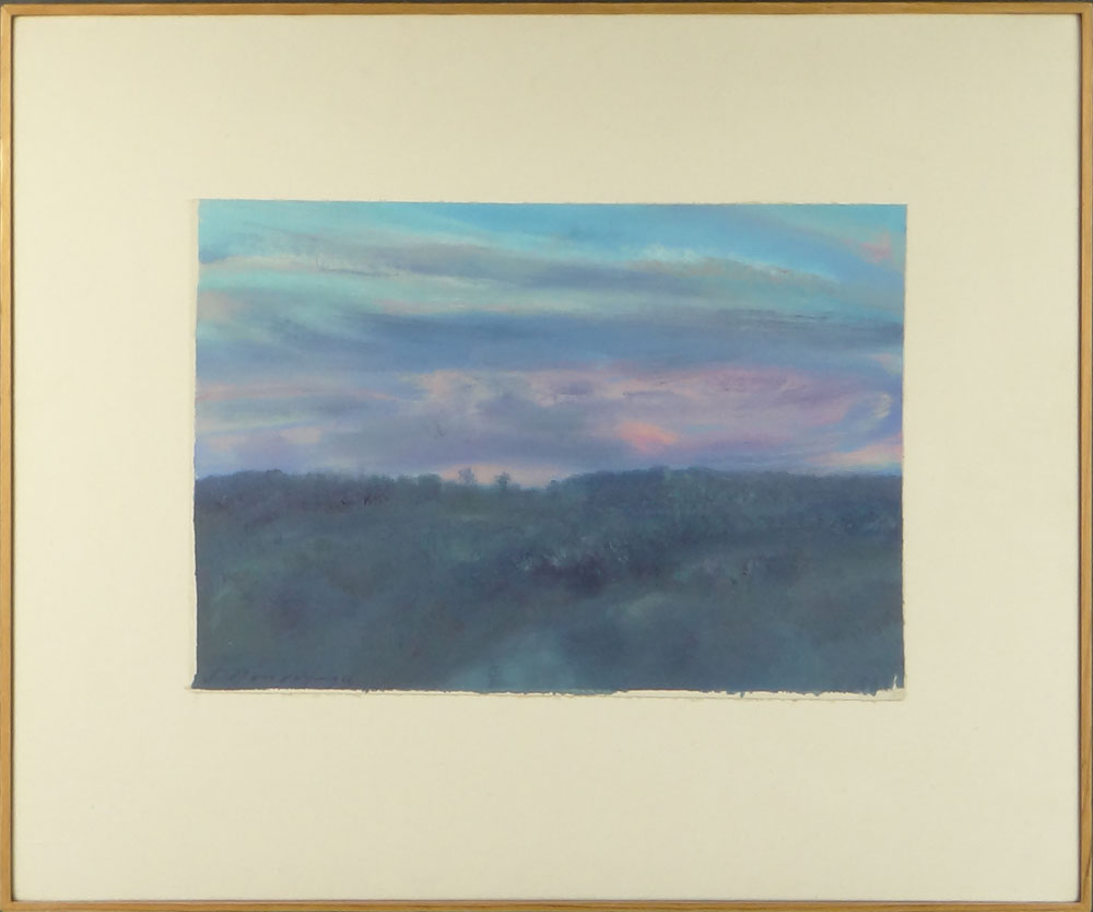 John Gundelfinger, American (born 1937) 1977 Oil on Canvas laid on Canvas "Landscape"