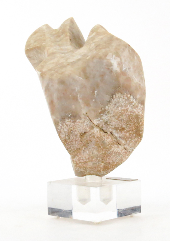 Modern Abstract Marble Sculpture on Lucite Base