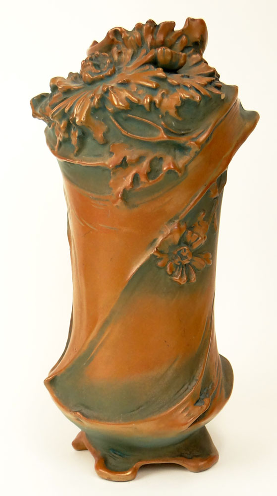 Art Nouveau Footed Pottery Vase