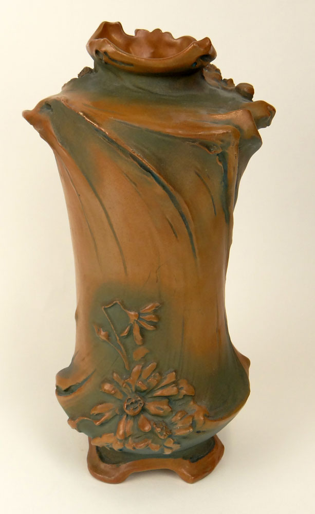 Art Nouveau Footed Pottery Vase