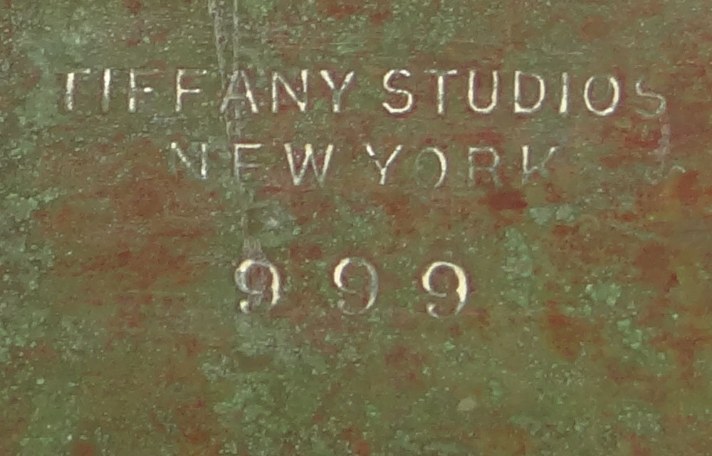 Tiffany Studios Blotter Ends, Bronze in the Grapevine Pattern