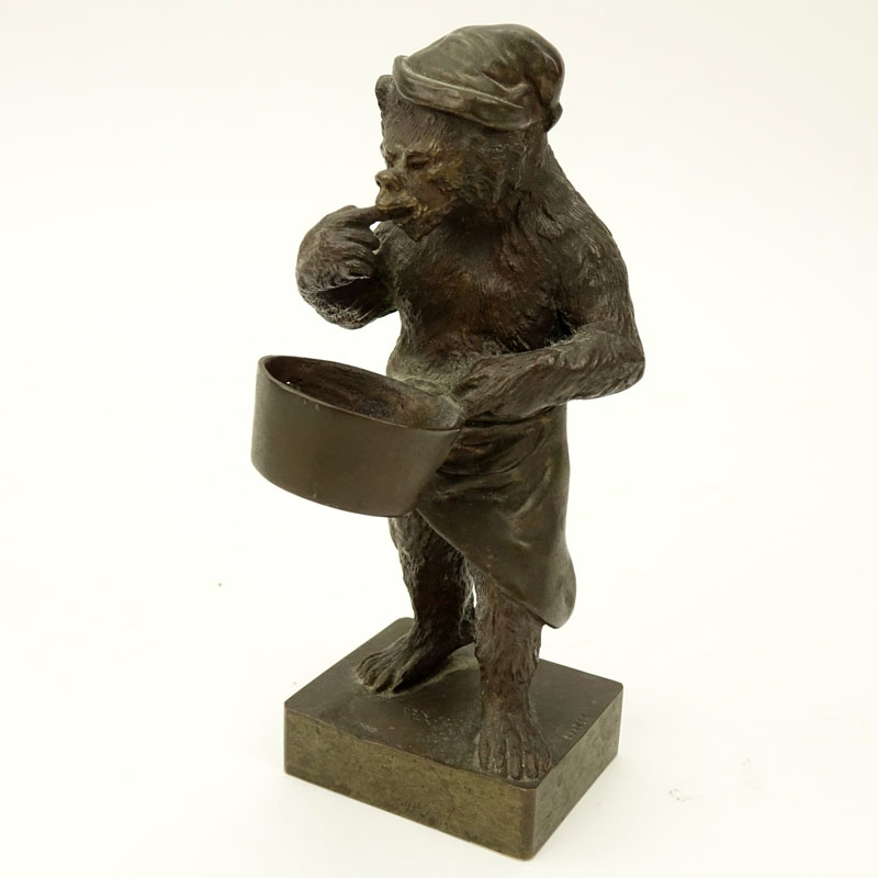 Christophe Fratin, French (1801-1864) Bronze Sculpture, Bear with Pot