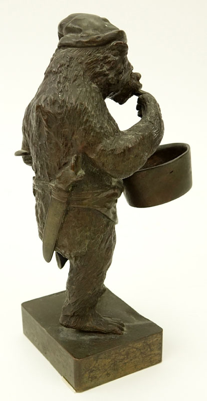 Christophe Fratin, French (1801-1864) Bronze Sculpture, Bear with Pot