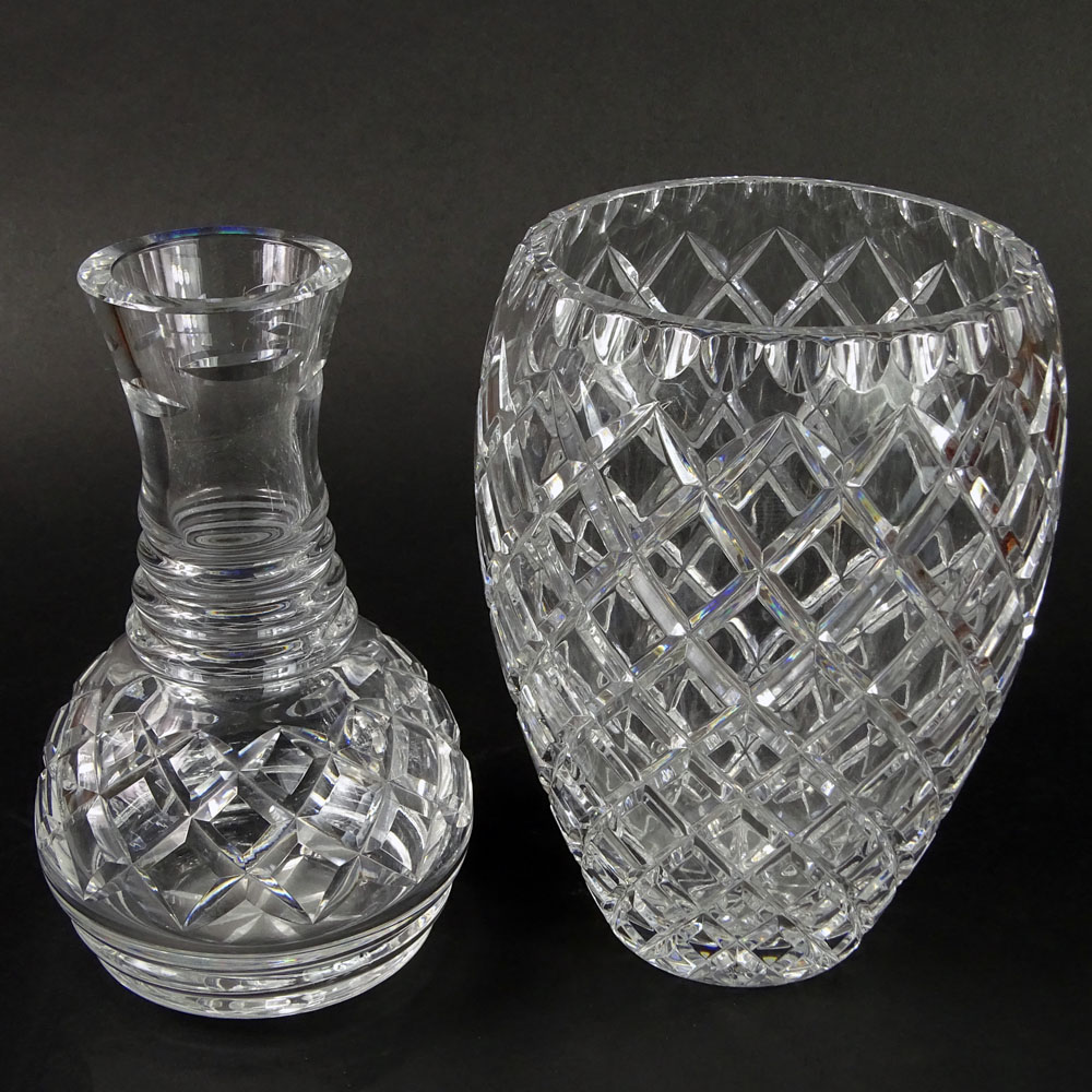 Lot of Two (2) Cut Crystal Table Top Items