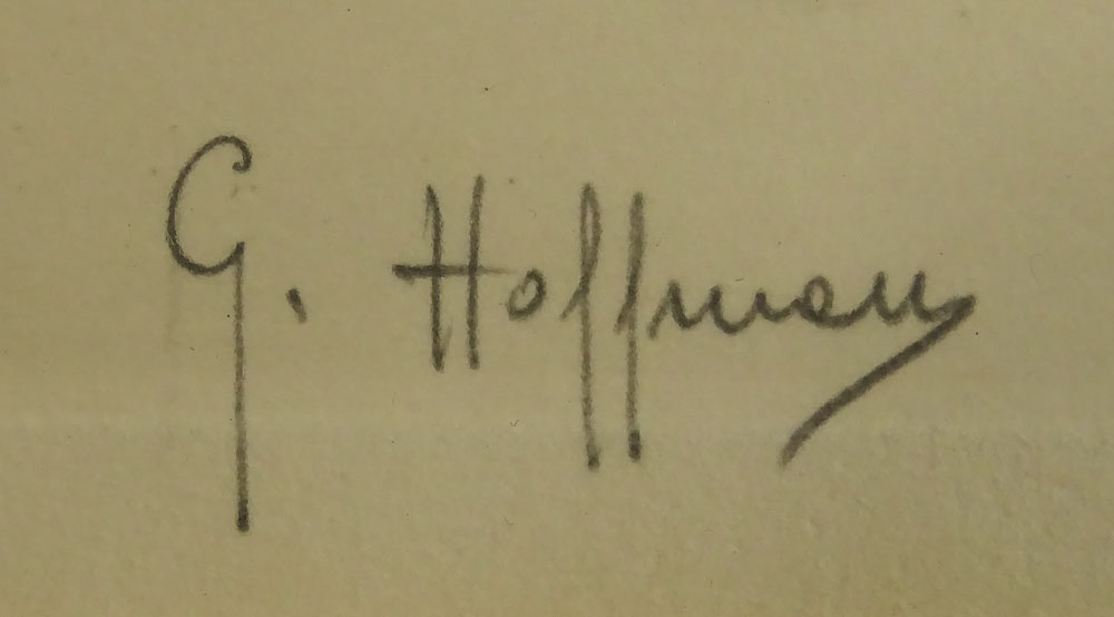 G. Hoffman (20th C) Etching "Un Amateur" Pencil Signed Lower Left.