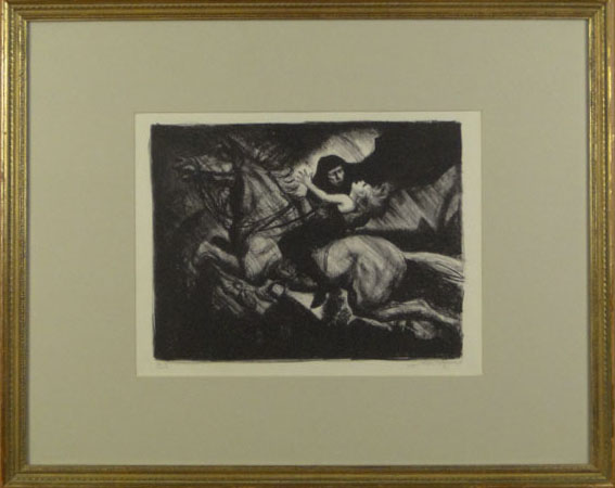 Albert Edward Sterner American (1863-1946) Lithograph "Der Erlkönig" Circa 1931