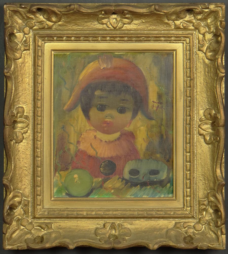 Nino Giuffrida, Italian (1924- ) Oil on Canvas "Portrait of Young Child"