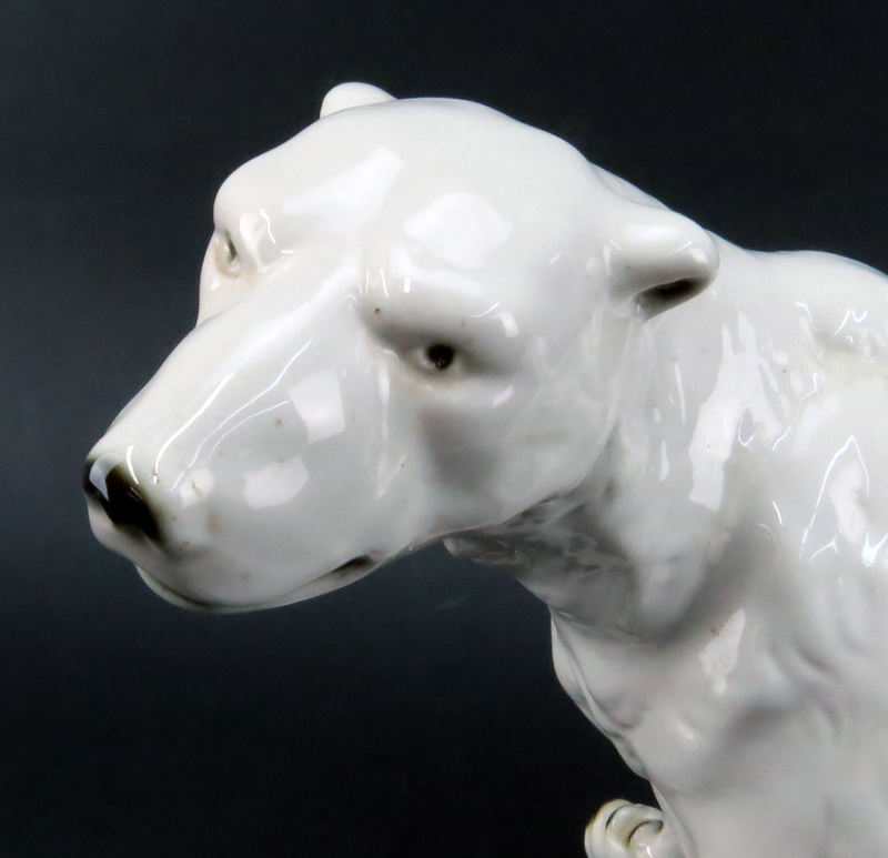 Royal Dux Porcelain Polar Bear Figurine