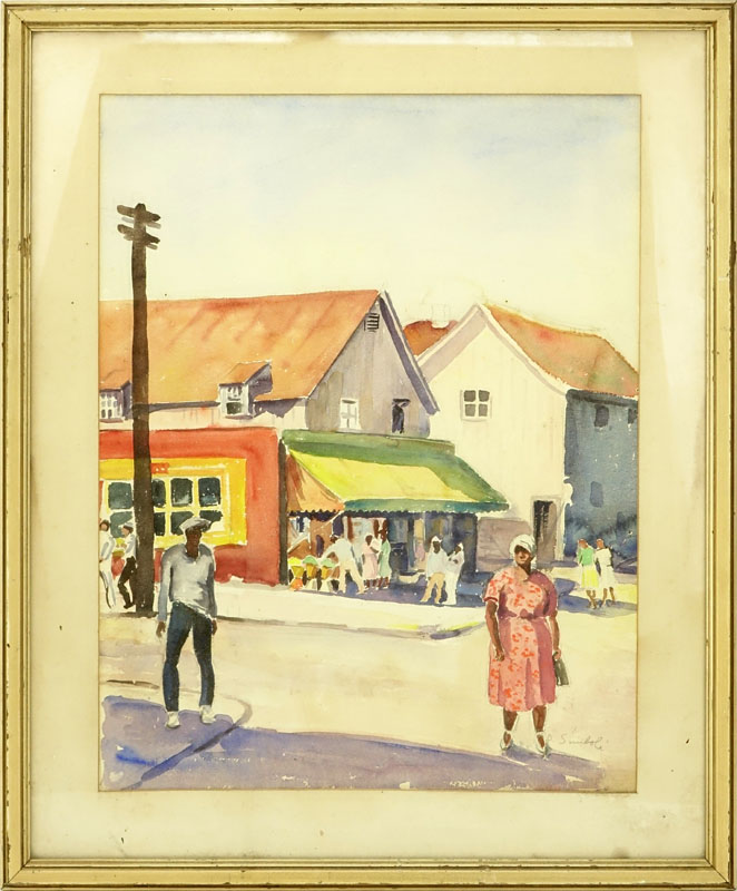 Raymond Simboli, American (1894-1964) Two (2) watercolor on paper