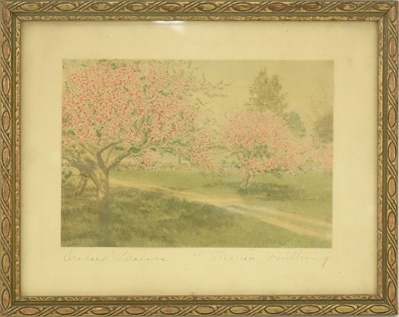 Wallace Nutting, American  (1861 - 1941) Two prints "Orchard Shadows", "The Nest"